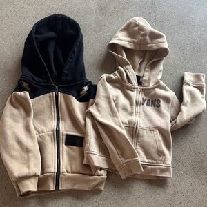 Kids Tan and Black Hoodies